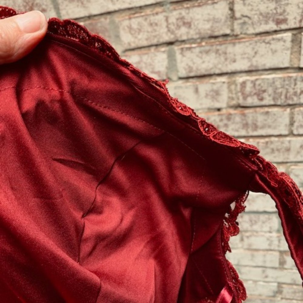 DANCING QUEEN Maxi evening gown dress Burgundy color off shoulder size 3XL - NWT - Picture 12 of 16